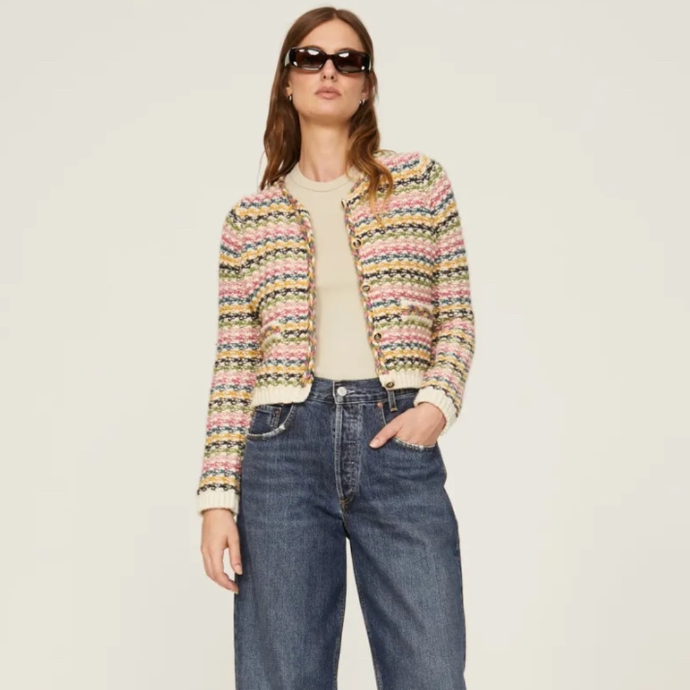 BA&SH GILET BIANCA CARDIGAN